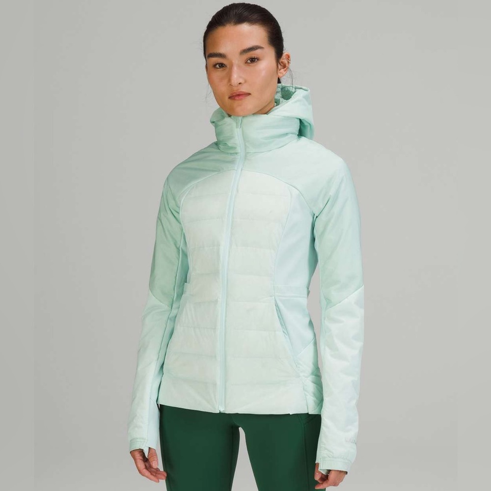 Lululemon “Down For It All” Jacket - Size 12 mint green blue